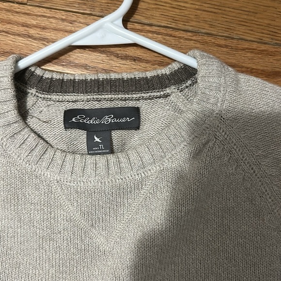 Eddie Bauer Tan Size TL Crewneck Sweater Men’s - Picture 3 of 4